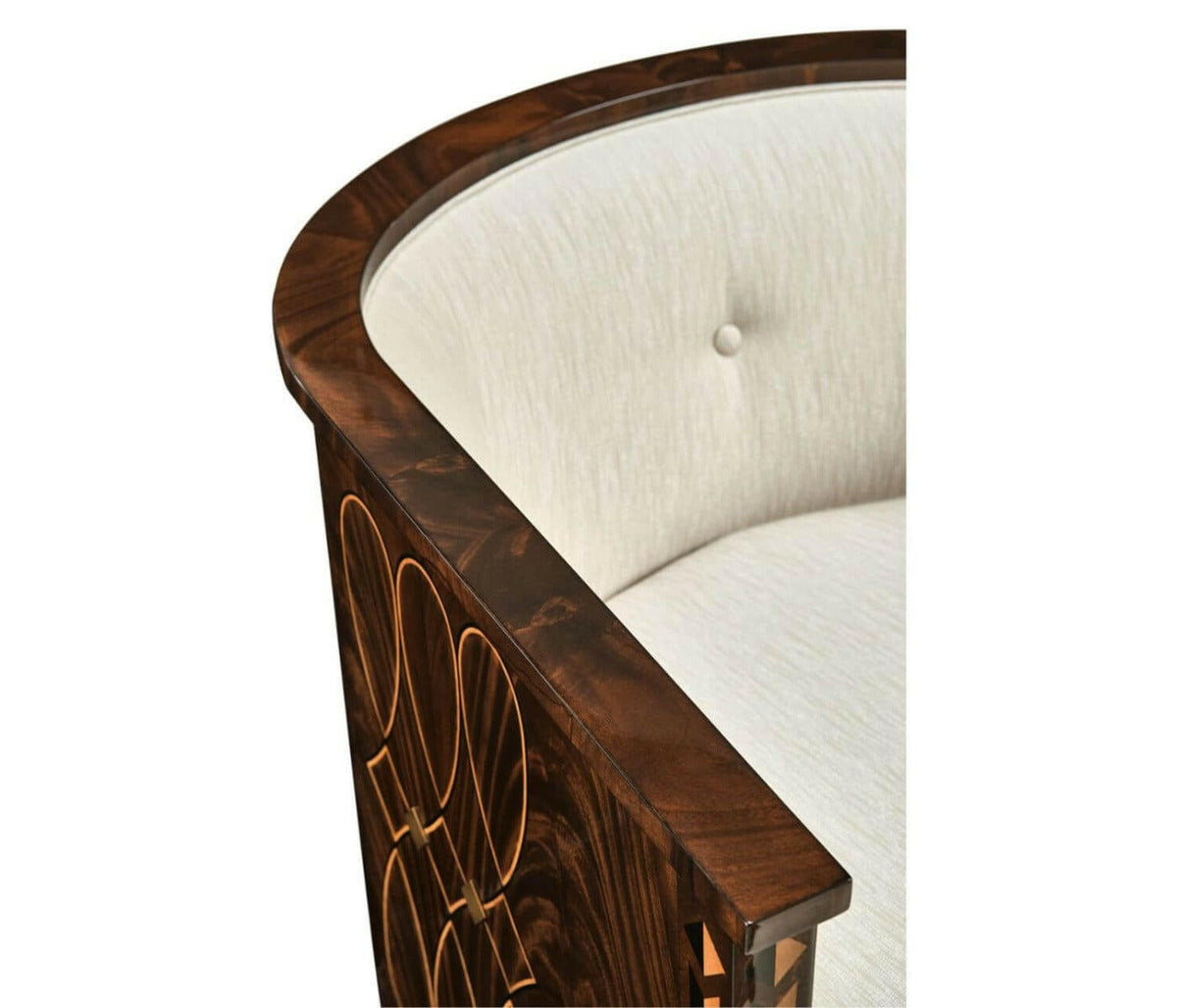 Jonathan Charles Tub Chair Biedermeier Mahogany in Castaway.