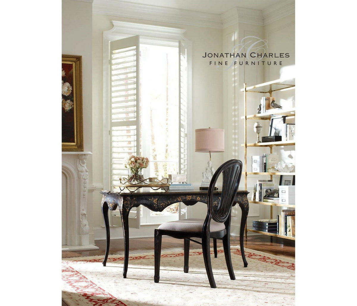 Jonathan Charles Wide Etagere Contemporary Six-tier - Gilded.