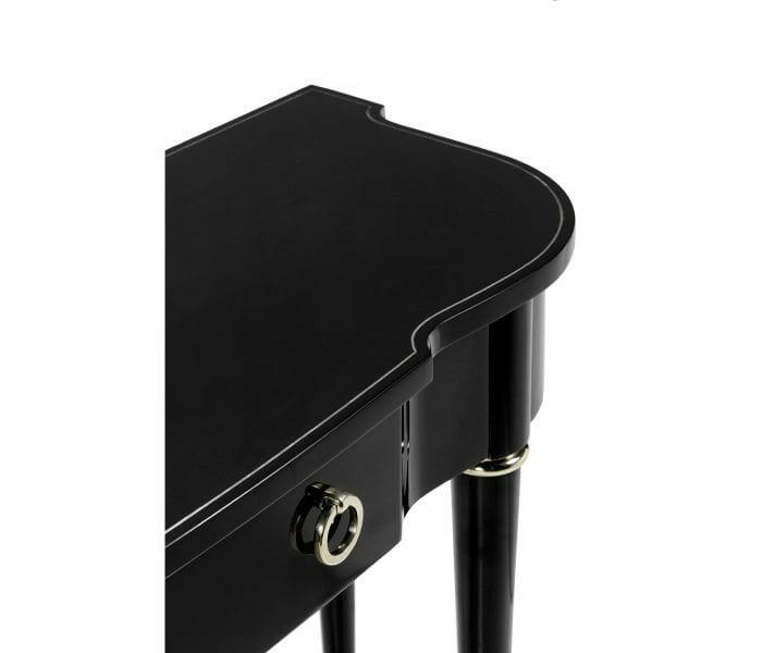 Jonathan Charles Wisconsin Black Console Table.