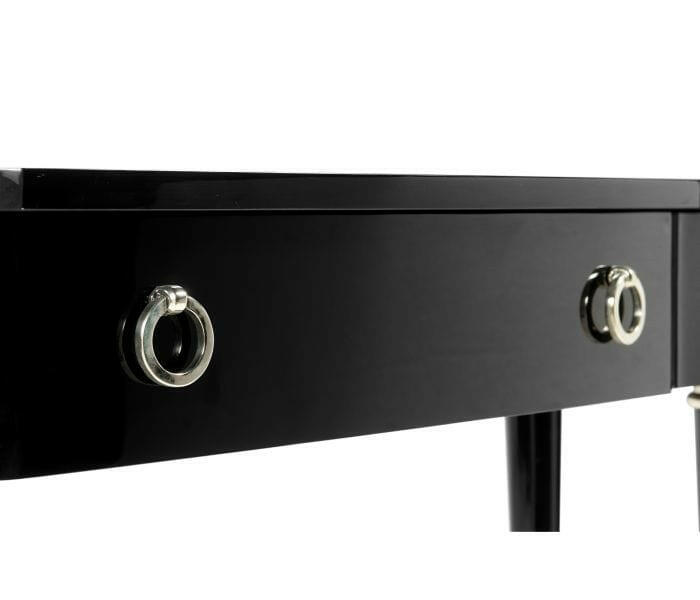Jonathan Charles Wisconsin Black Console Table.