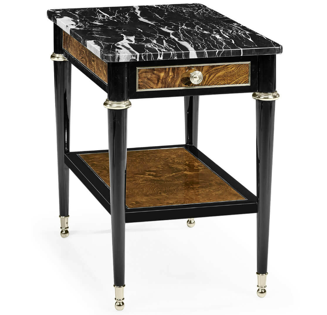 Jonathan Charles Wisconsin Side Table with Marble Top.