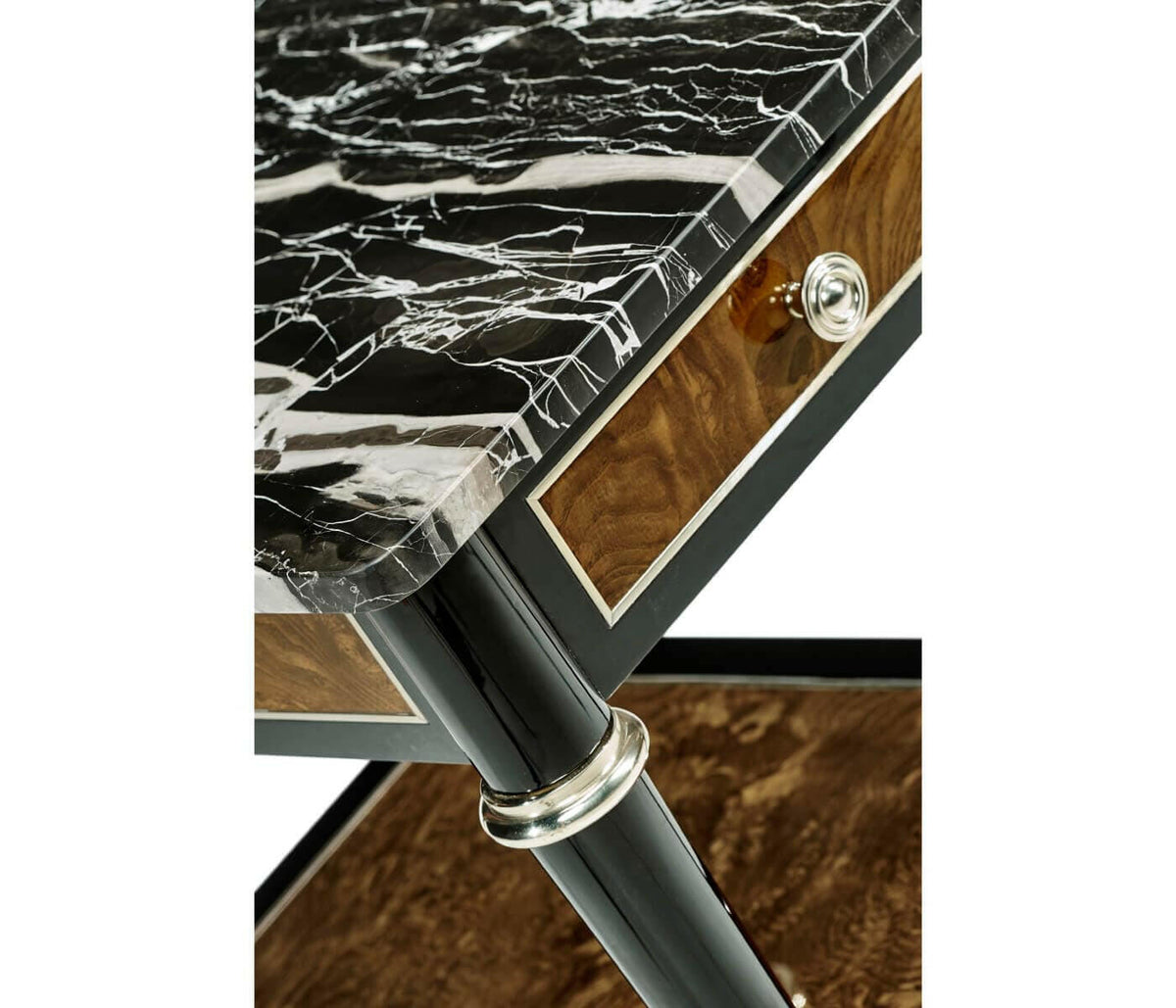 Jonathan Charles Wisconsin Side Table with Marble Top.