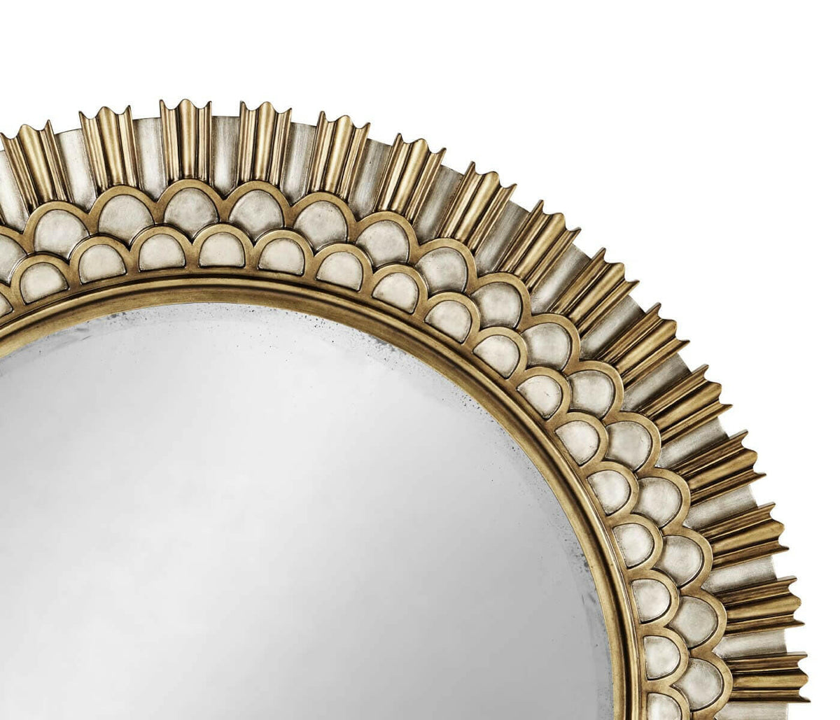 Jonathan Charles Burst Gilded Round Wall Mirror - Large.