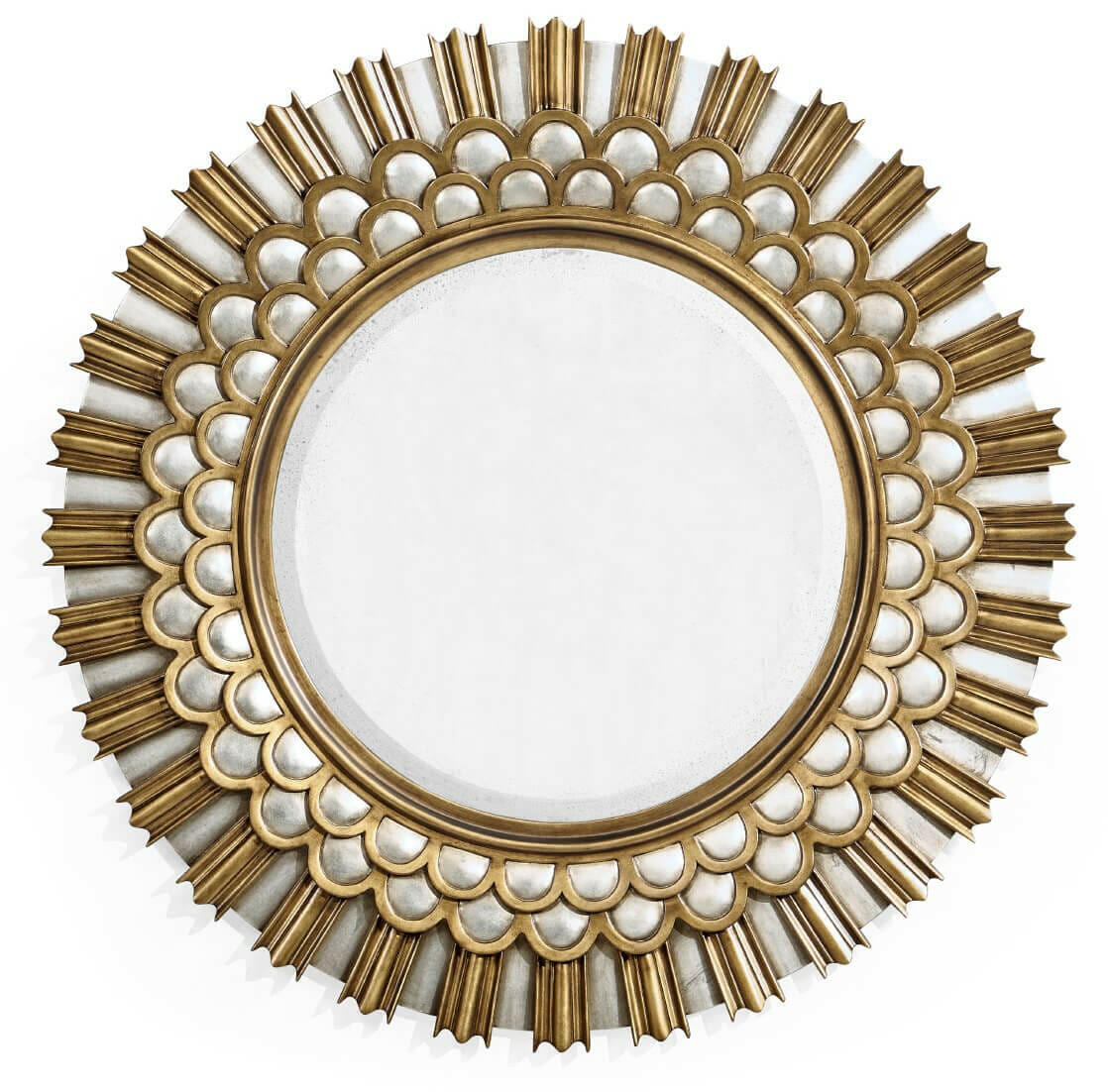Jonathan Charles Burst Gilded Round Wall Mirror - Small.