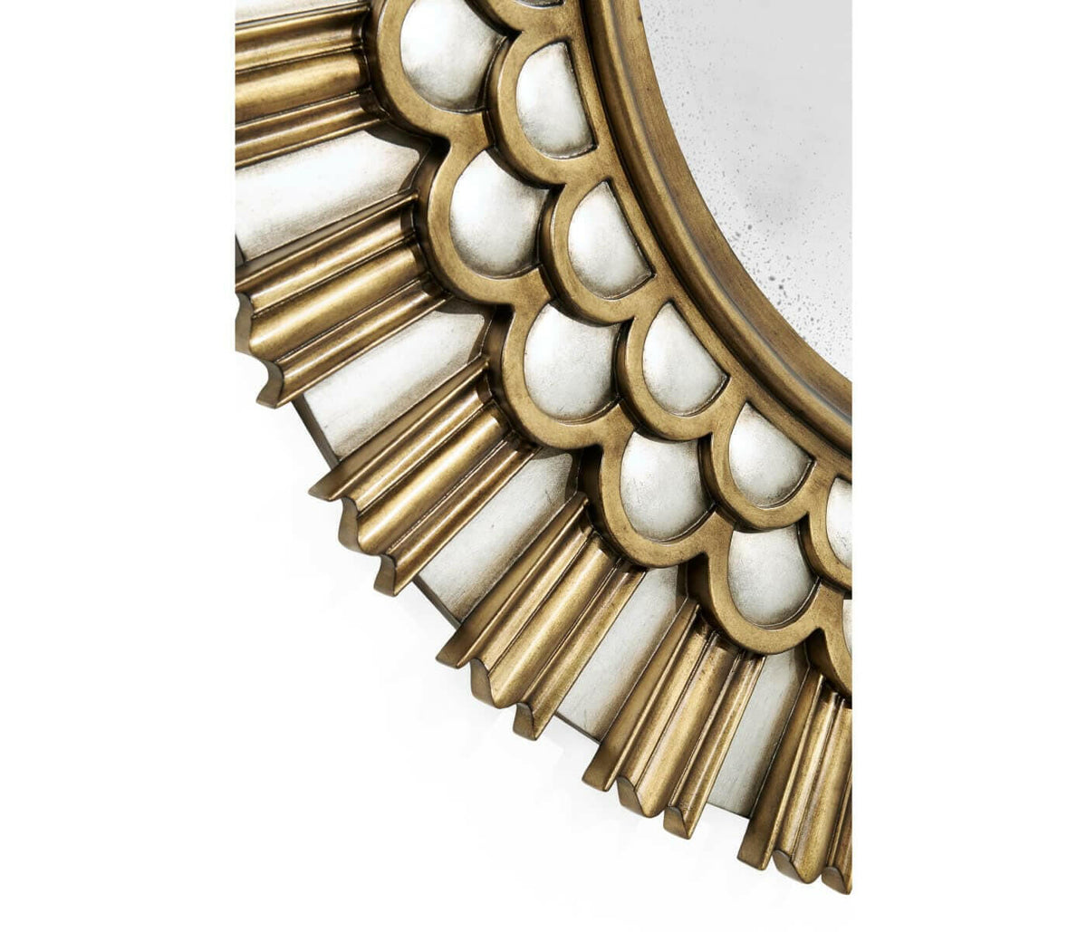 Jonathan Charles Burst Gilded Round Wall Mirror - Small.