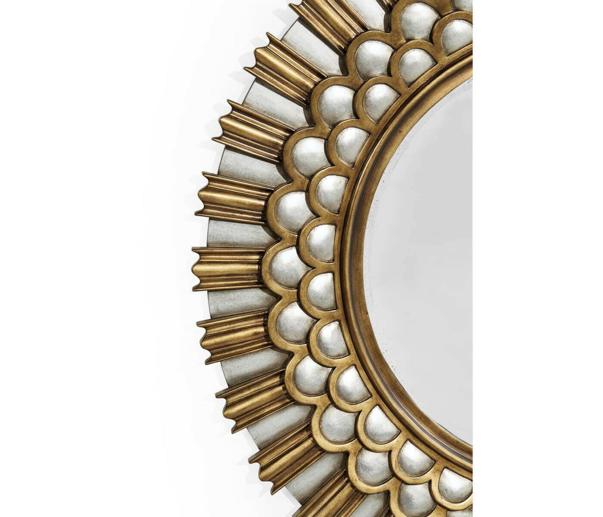 Jonathan Charles Burst Gilded Round Wall Mirror - Small.