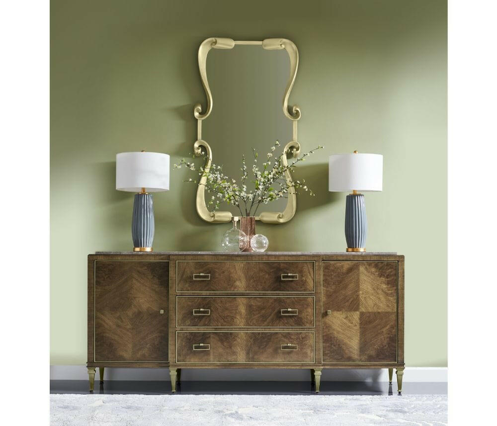 Jonathan Charles Catalonia Large Gold Framed Mirror.
