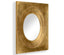 Jonathan Charles Round Mirror Contemporary with Square Frame - Gilded.