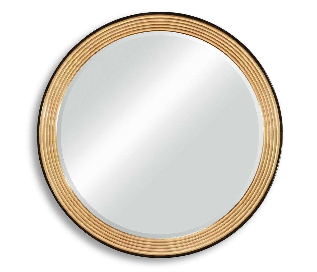 Jonathan Charles Round Mirror Modernist - Gold Leaf.