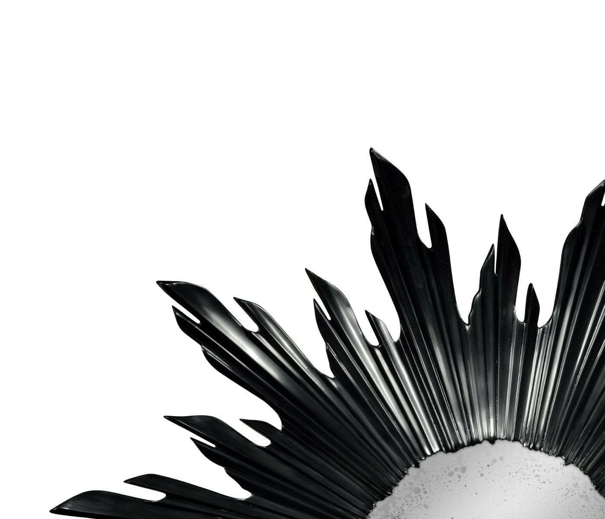 Jonathan Charles Small Wall Mirror Sunburst - Black.