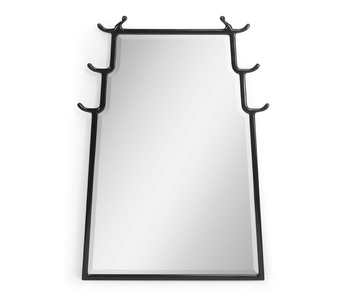 Jonathan Charles Wall Mirror Asian Fusion - Smoky Black.