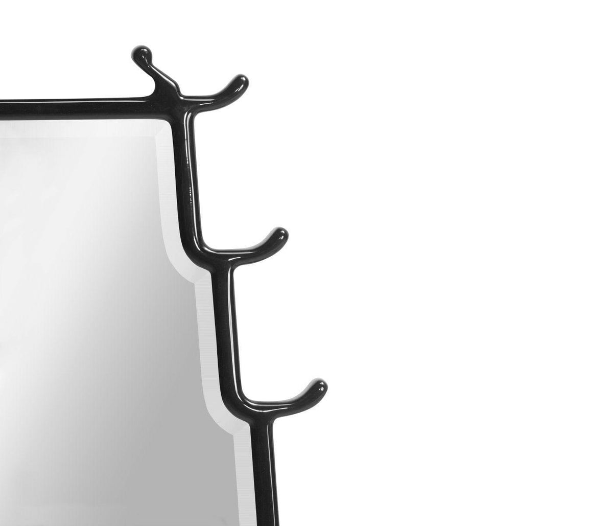 Jonathan Charles Wall Mirror Asian Fusion - Smoky Black.