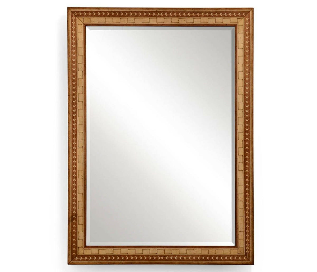 Jonathan Charles Wall Mirror Geometric Inlay.