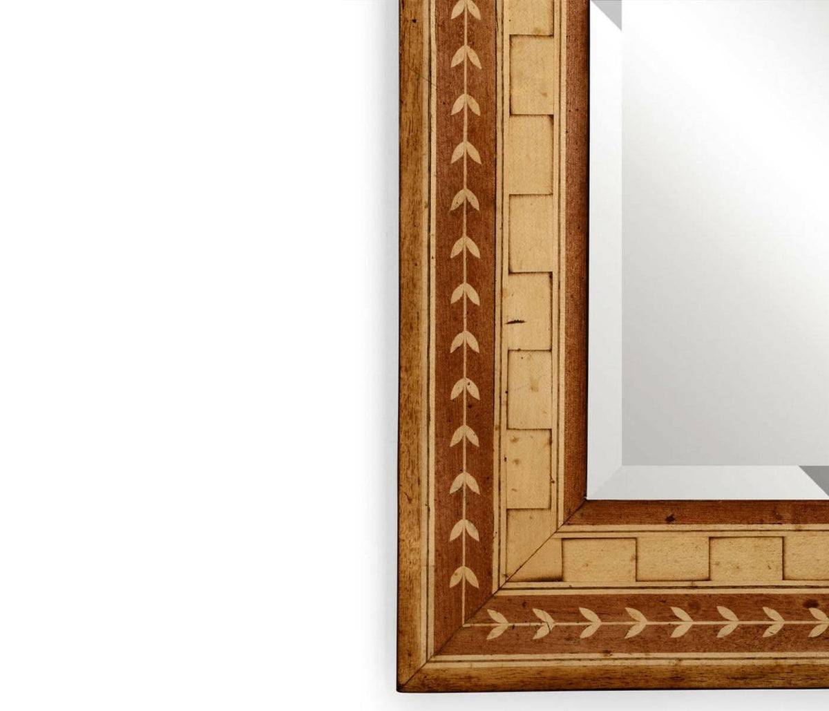 Jonathan Charles Wall Mirror Geometric Inlay.