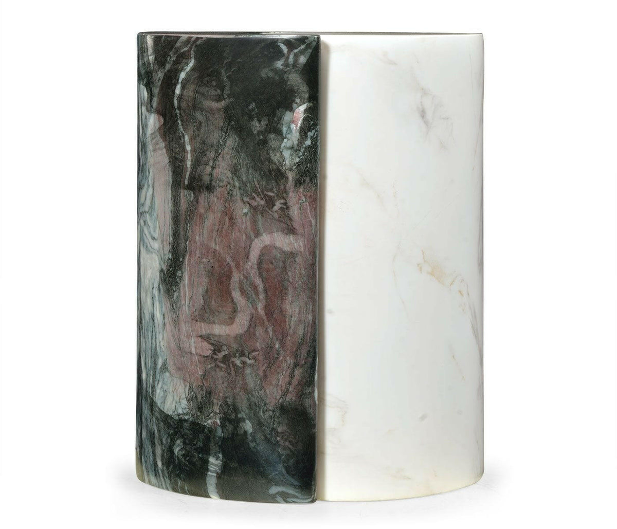 Jonathan Charles Charles Outdoor Circular Yin Yang Drinks Table in Faux Marble.