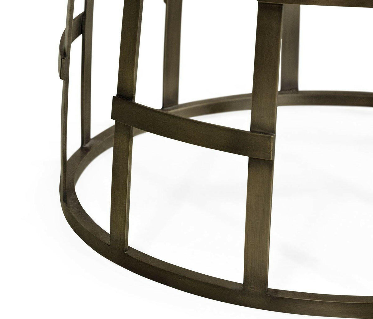 Jonathan Charles Geometric Round Outdoor Bistro Table.