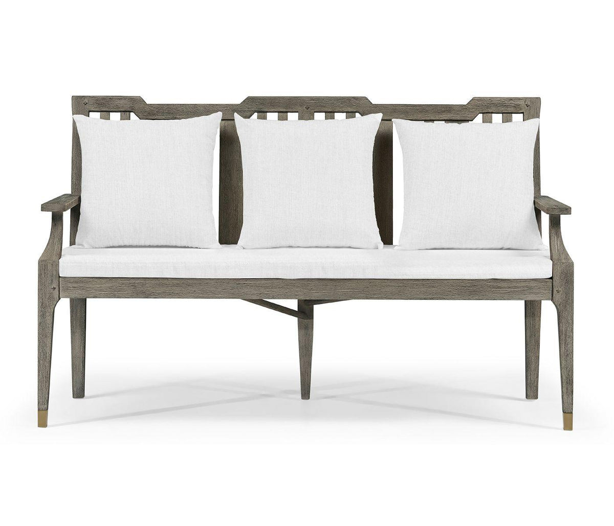 Jonathan Charles Hampton Grey Outdoor Bench in Com.
