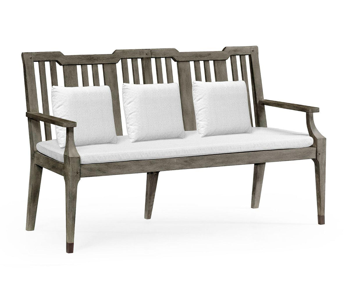 Jonathan Charles Hampton Grey Outdoor Bench in Com.