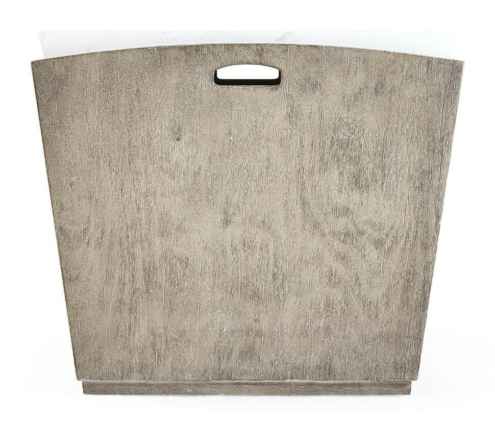 Jonathan Charles Hampton Outdoor Storage Side Table in Grey.