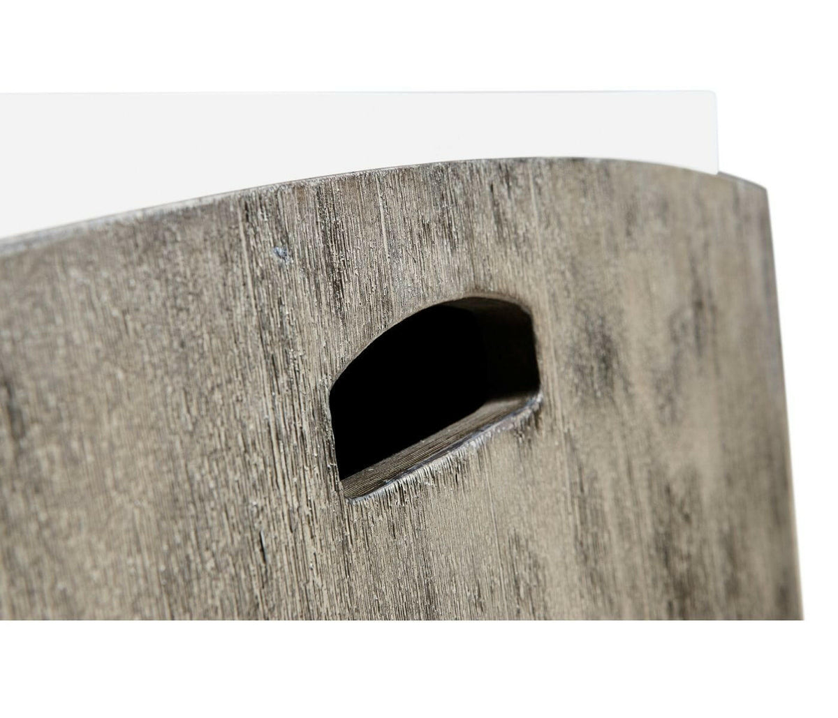 Jonathan Charles Hampton Outdoor Storage Side Table in Grey.