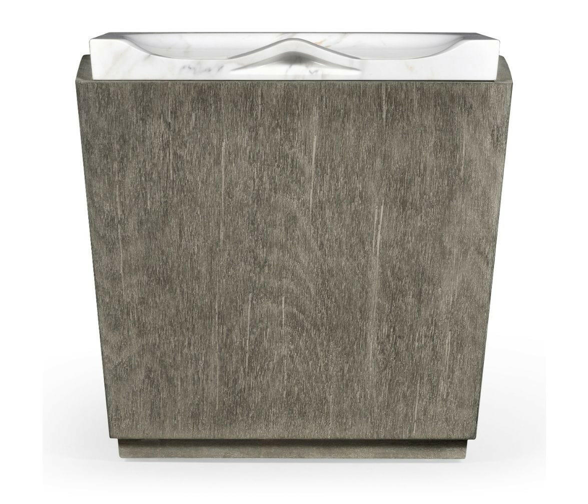 Jonathan Charles Hampton Outdoor Storage Stool in Grey.