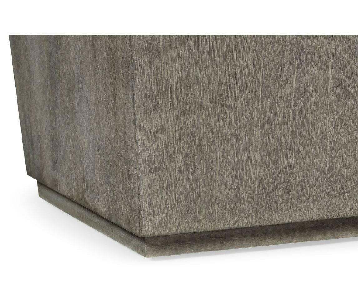 Jonathan Charles Hampton Outdoor Storage Stool in Grey.