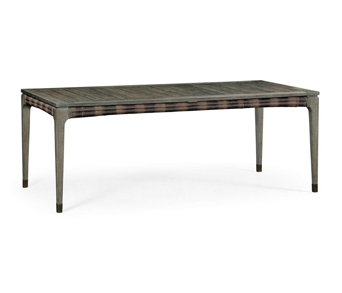 Jonathan Charles Hampton Rectangular Outdoor Dining Table in Grey.