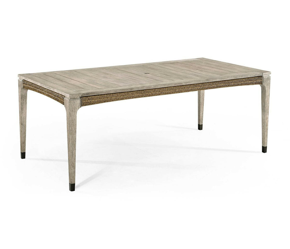 Jonathan Charles Hampton Rectangular Outdoor Dining Table in Sand.