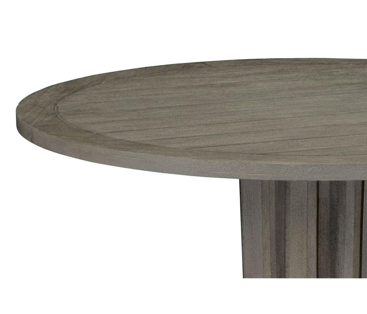 Jonathan Charles Hampton Round Outdoor Bar Table in Grey.