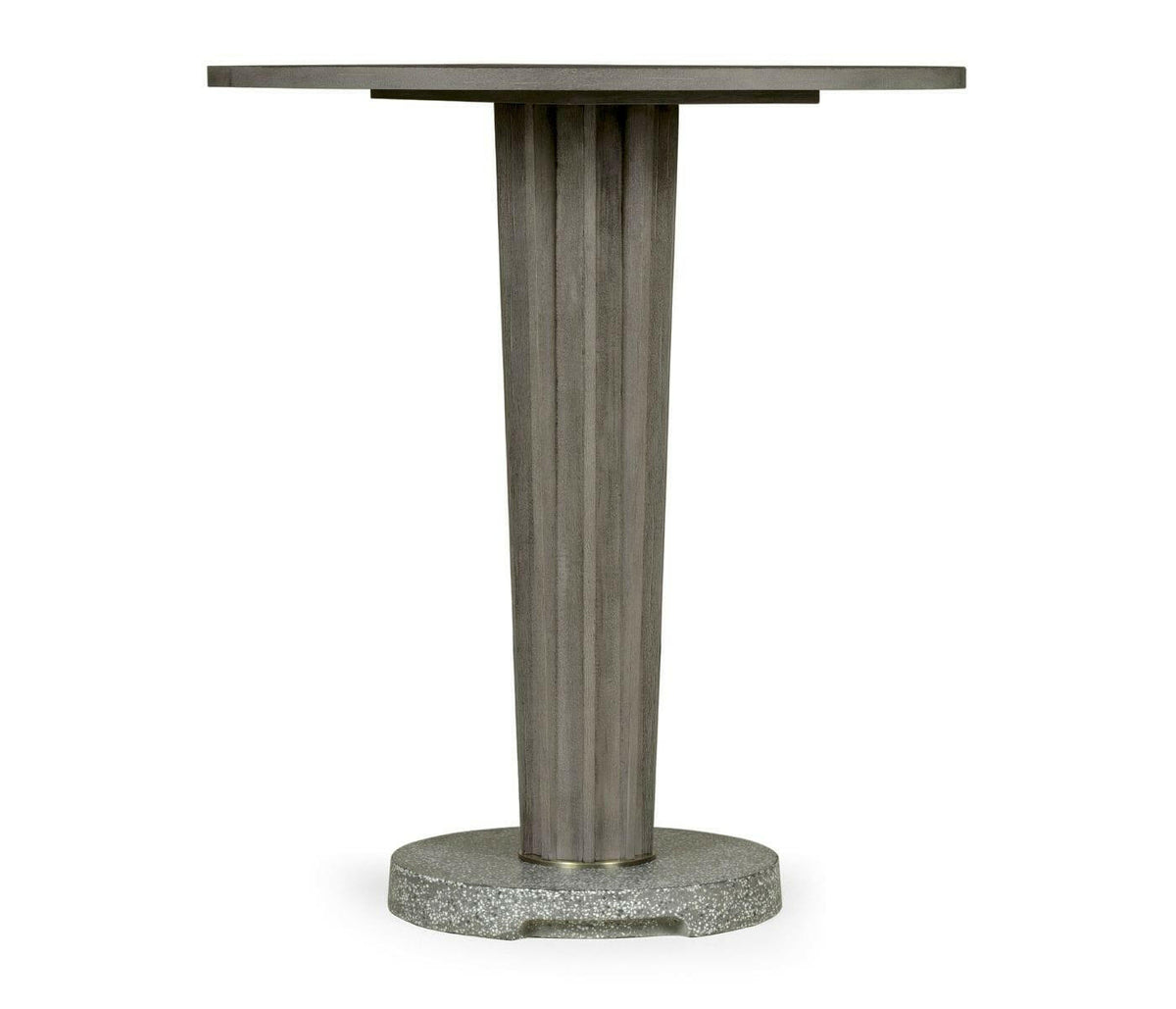 Jonathan Charles Hampton Round Outdoor Bar Table in Grey.