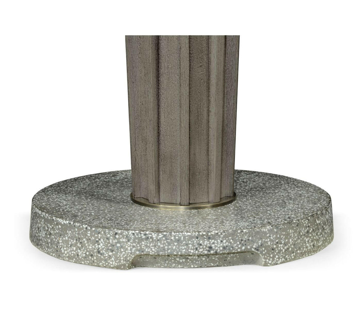 Jonathan Charles Hampton Round Outdoor Bar Table in Grey.