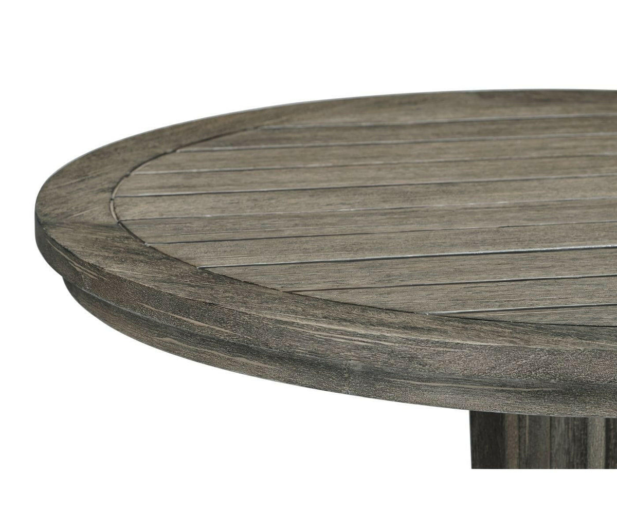 Jonathan Charles Hampton Round Outdoor Counter Table in Grey.