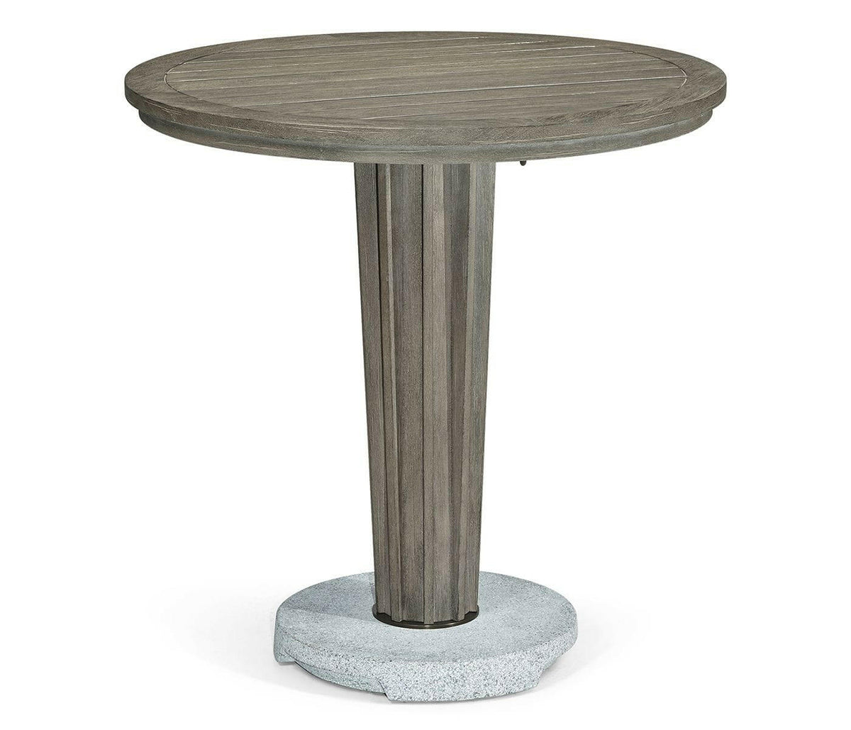Jonathan Charles Hampton Round Outdoor Counter Table in Grey.