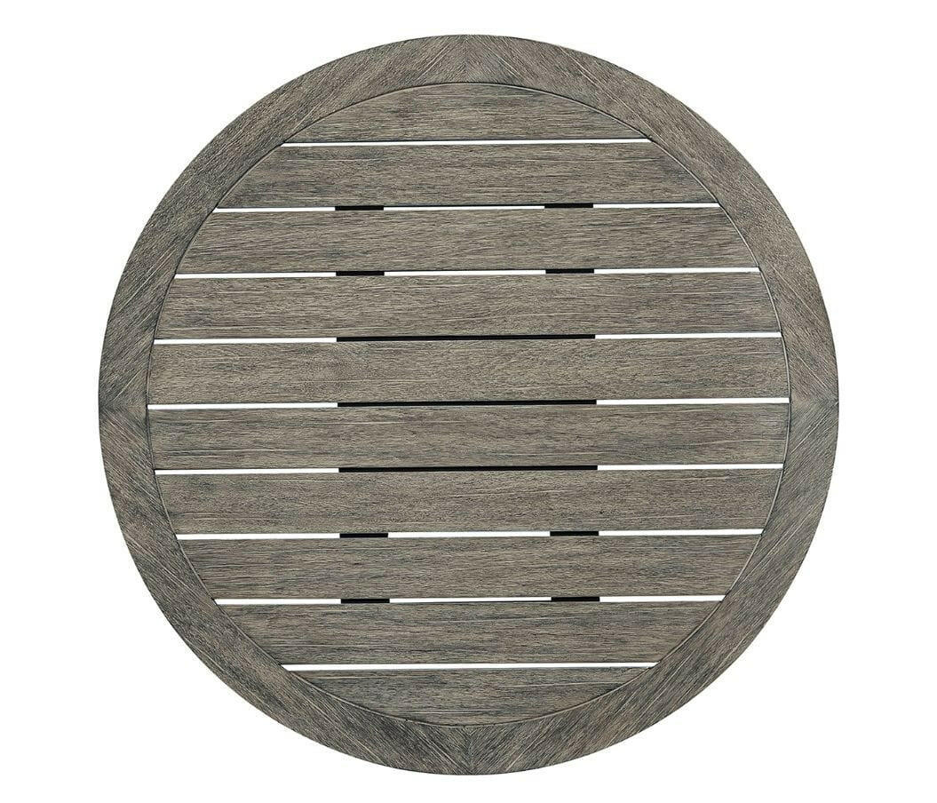 Jonathan Charles Hampton Round Outdoor Counter Table in Grey.
