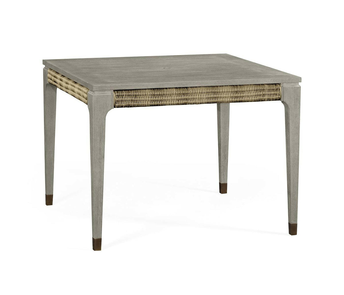 Jonathan Charles Hampton Square Outdoor Dining Table in Sand.