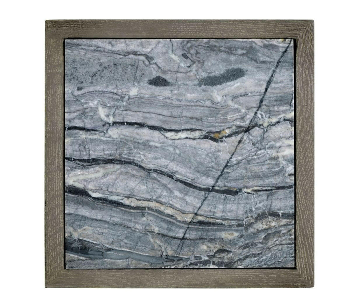 Jonathan Charles Hampton Square Outdoor End Table in Grey.