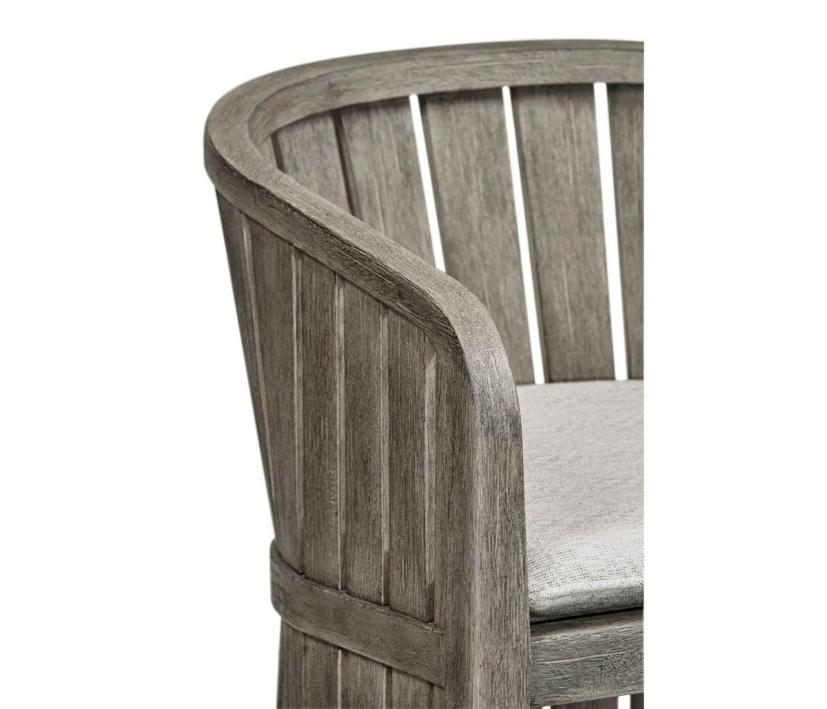 Jonathan Charles Slatted Grey Outdoor Bar Stool.