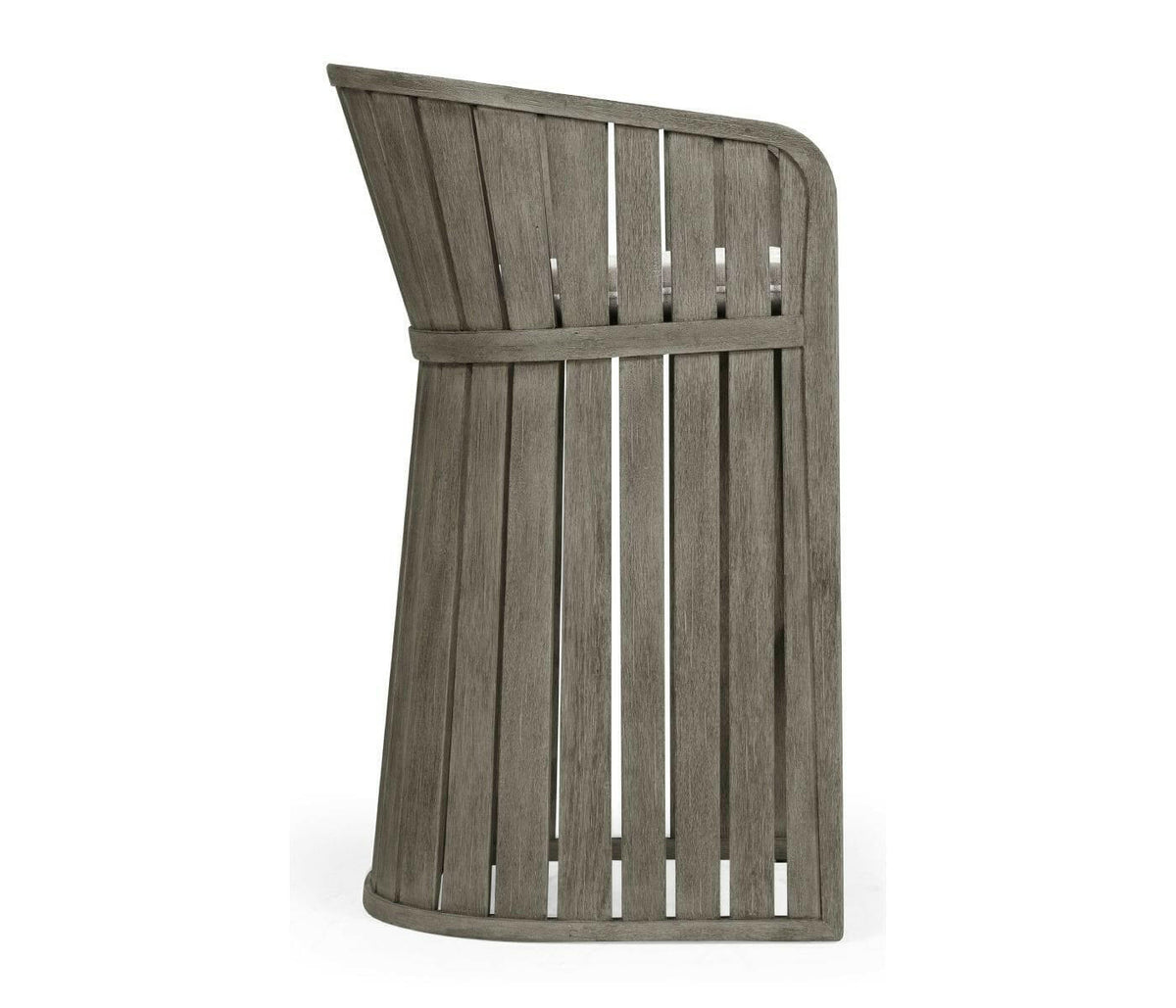 Jonathan Charles Slatted Grey Outdoor Bar Stool.