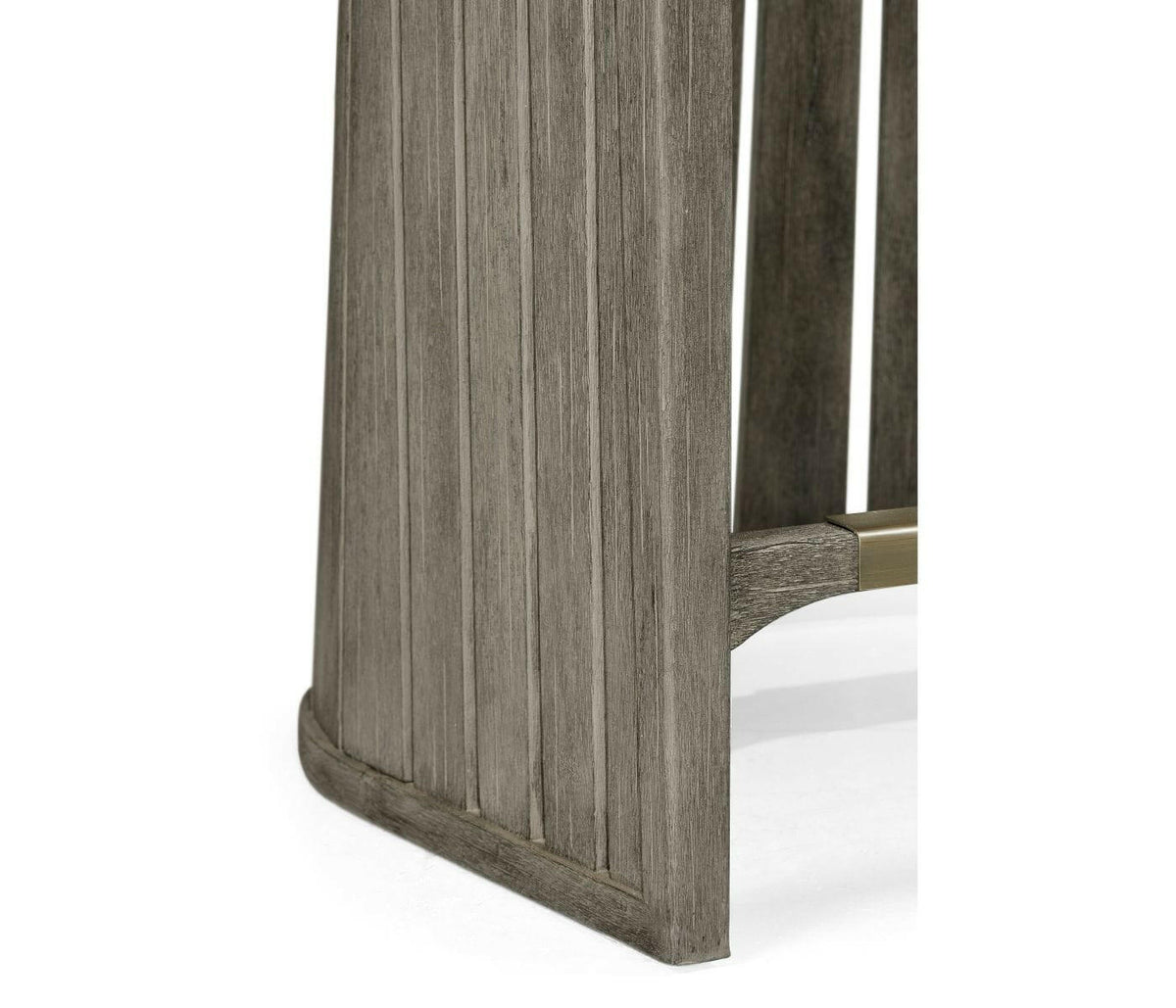 Jonathan Charles Slatted Grey Outdoor Counter Stool.