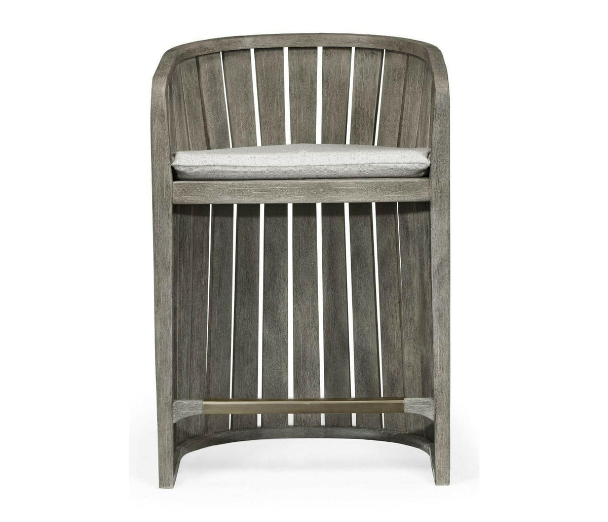 Jonathan Charles Slatted Grey Outdoor Counter Stool.