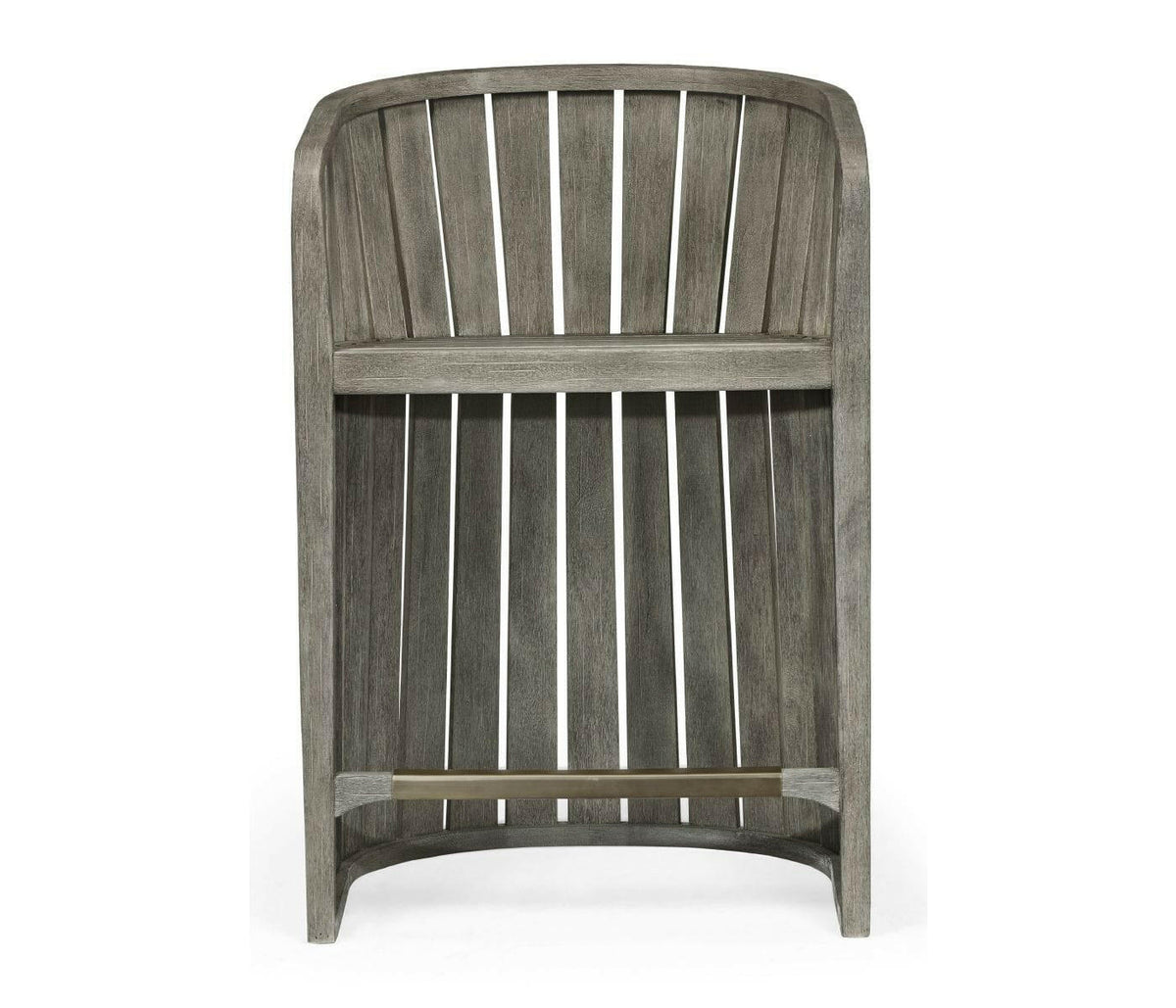 Jonathan Charles Slatted Grey Outdoor Counter Stool.