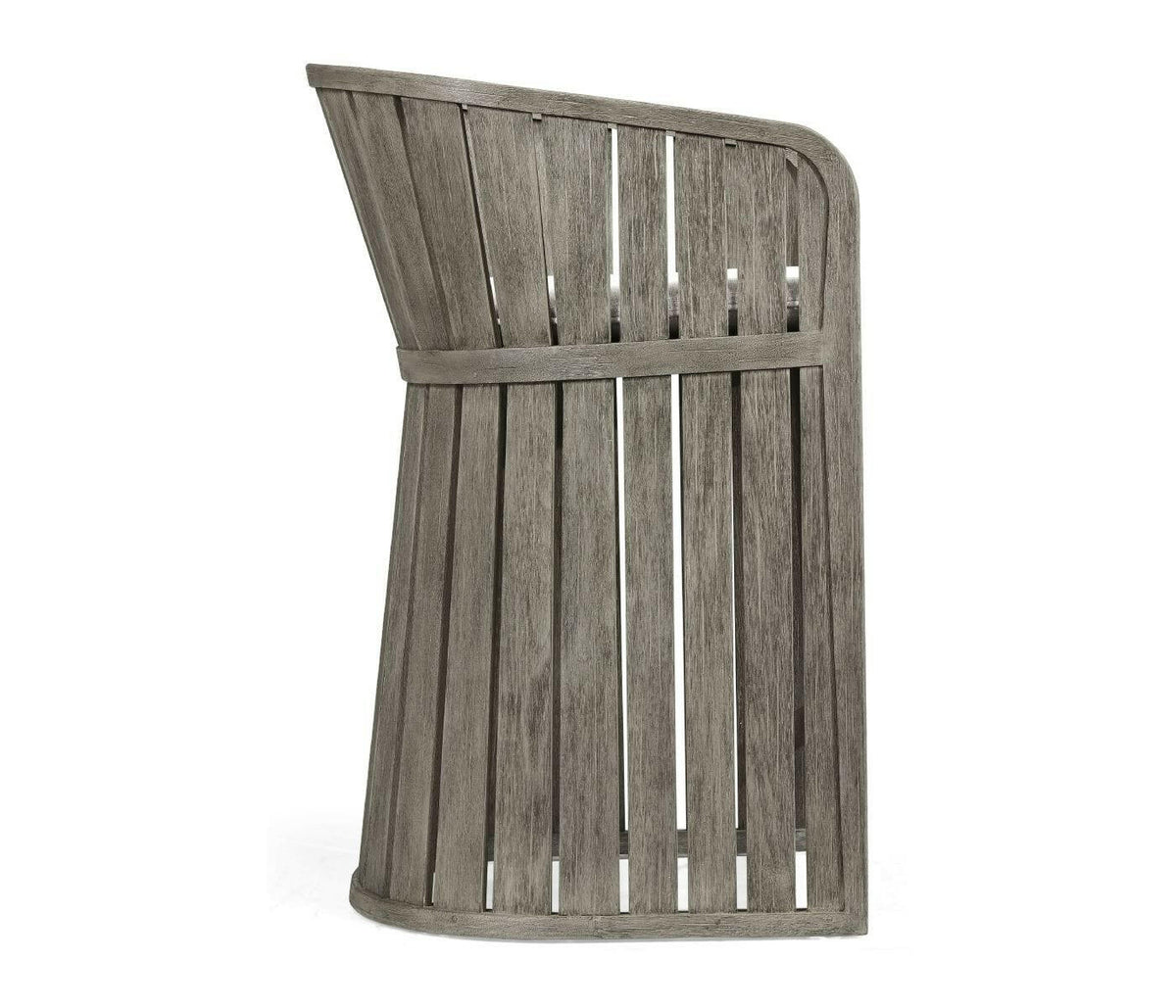 Jonathan Charles Slatted Grey Outdoor Counter Stool.