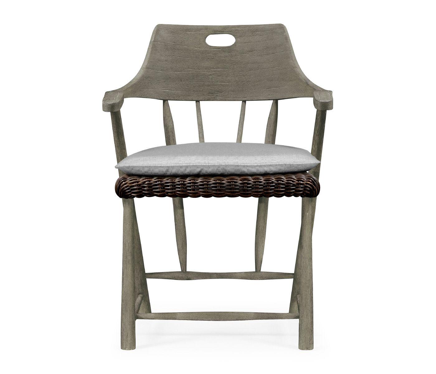 Jonathan Charles Outdoors Jonathan Charles Smokers Style Grey Outdoor Dining Chair in Com House of Isabella UK