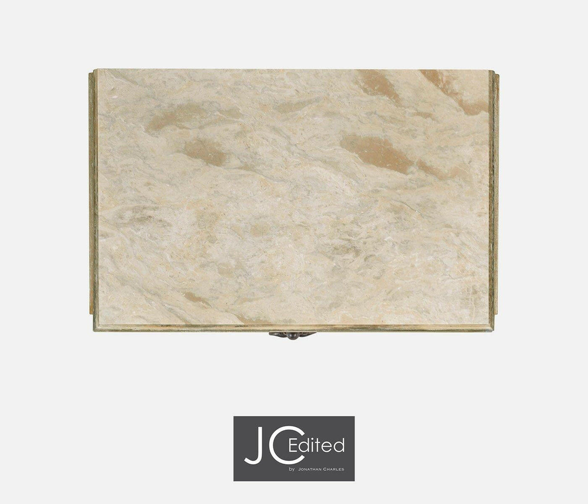 Jonathan Charles Bedside Chest of Drawers Eclectic with Marble Top - Limed Acacia.