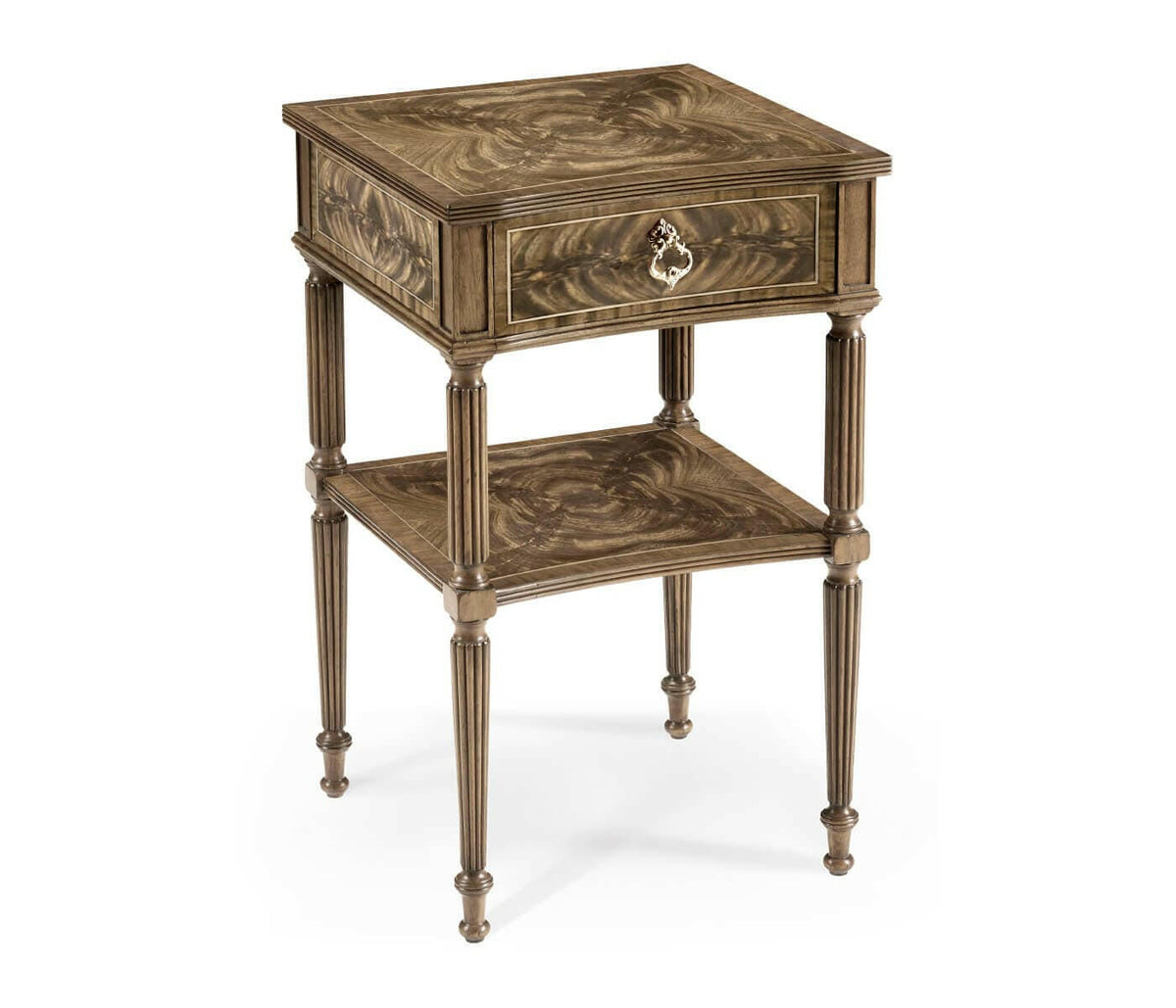 Jonathan Charles Bedside Table with Drawer Georgian - Bleached.