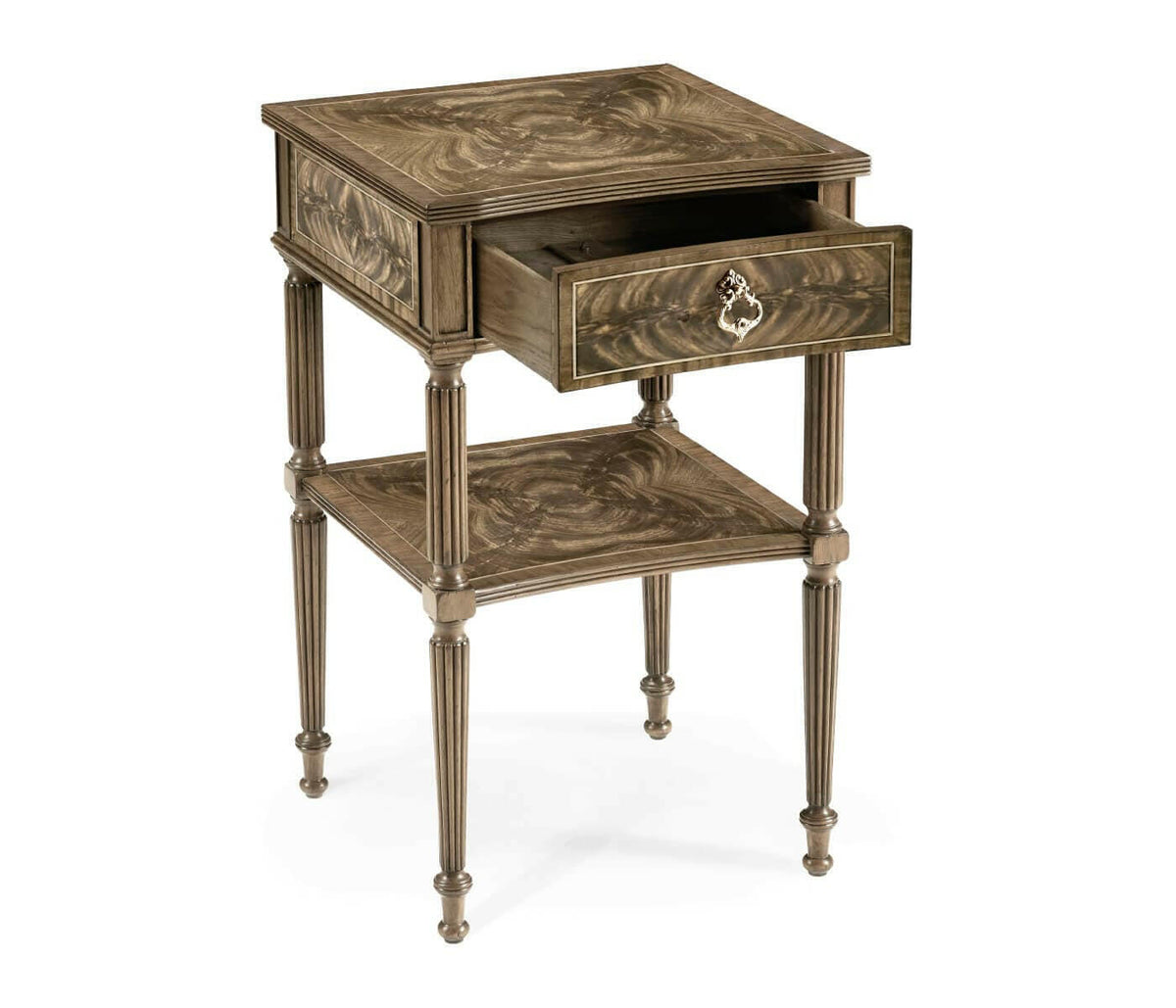 Jonathan Charles Bedside Table with Drawer Georgian - Bleached.