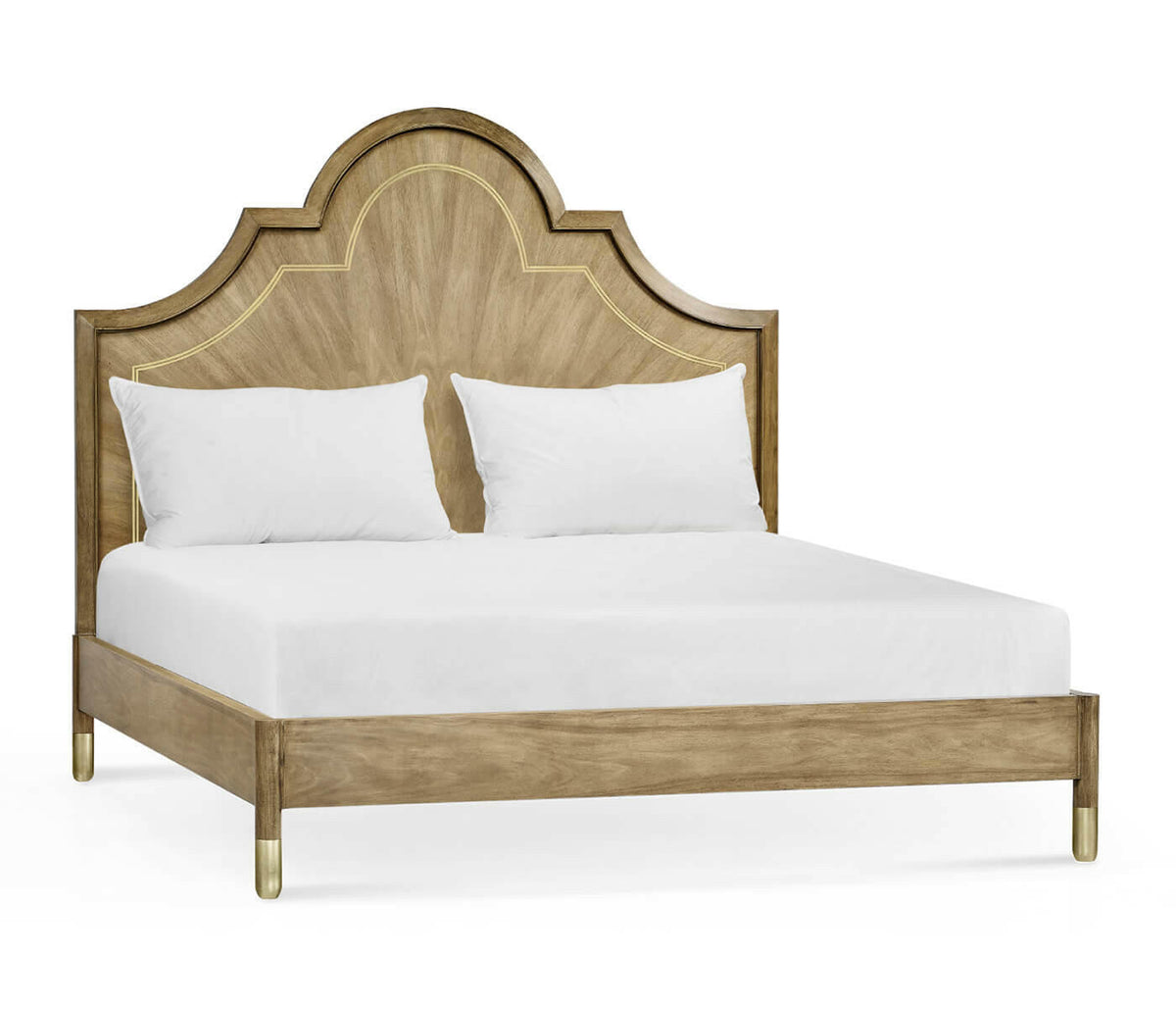 Jonathan Charles Bleached Walnut & Brass Bed - Super King.