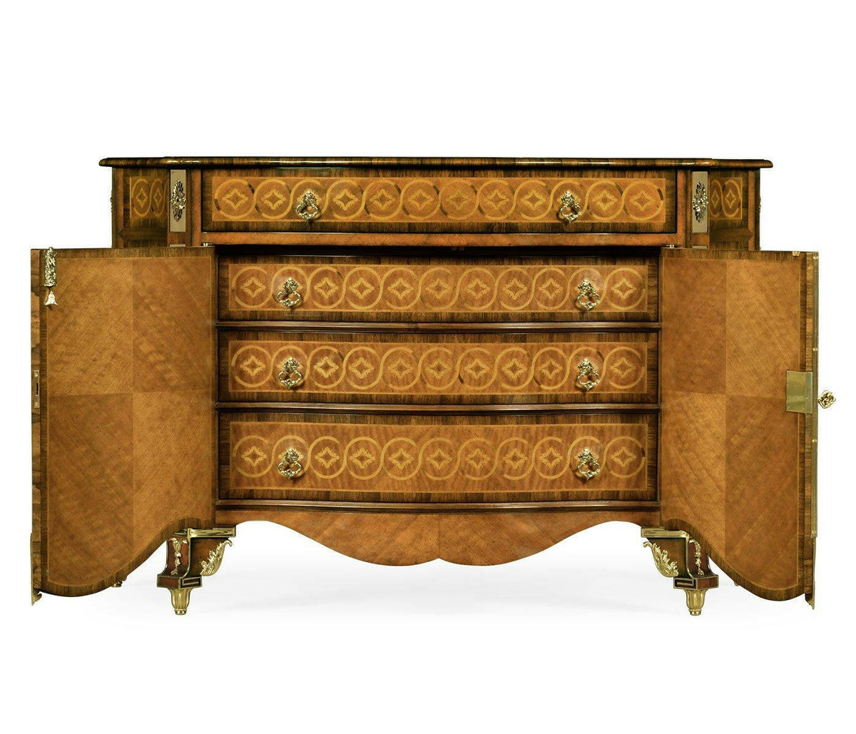Jonathan Charles Cabinet Chest of Drawers Chippendale.