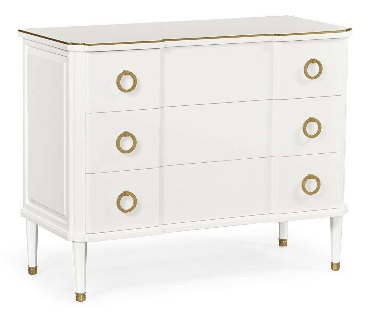 Jonathan Charles Chest of 3 Drawers Painted Ivory.