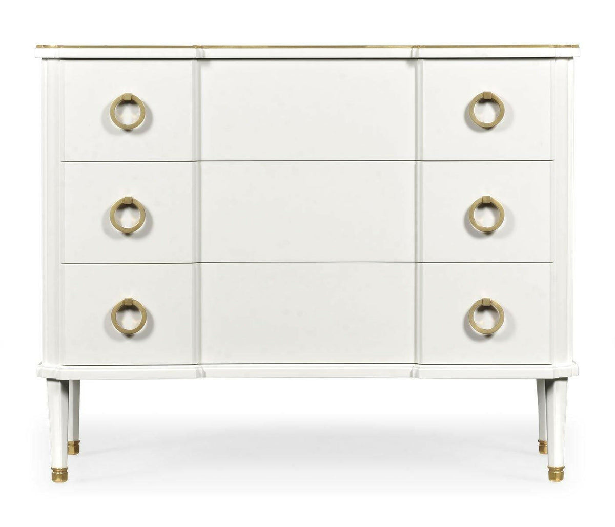 Jonathan Charles Chest of 3 Drawers Painted Ivory.